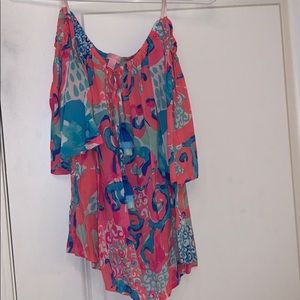 Lilly Pulitzer off the shoulder top size Large